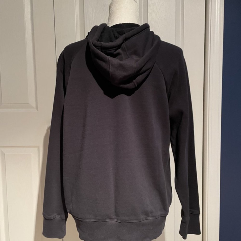 Under Armour UA Women Size Medium Black White Sweatshirt Hooded Hoody Hoodie EUC - Picture 4 of 4